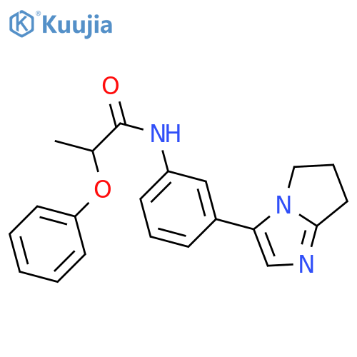 2-phenoxy-N-(3-{5H,6H,7H-pyrrolo[1,2-a]imidazol-3-yl}phenyl)propanamide structure