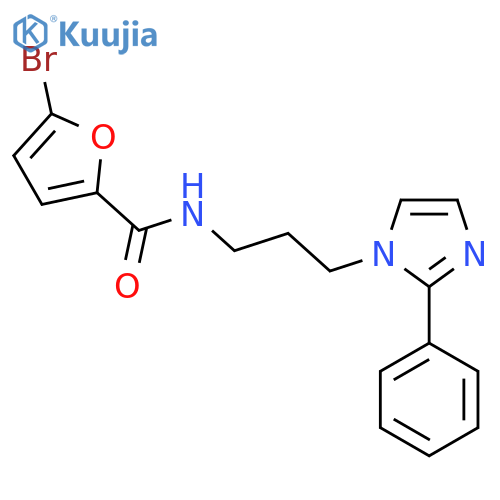 5-bromo-N-3-(2-phenyl-1H-imidazol-1-yl)propylfuran-2-carboxamide structure