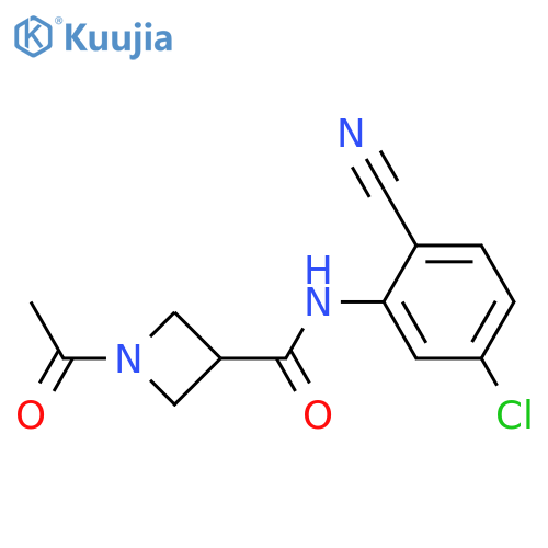 1-acetyl-N-(5-chloro-2-cyanophenyl)azetidine-3-carboxamide structure
