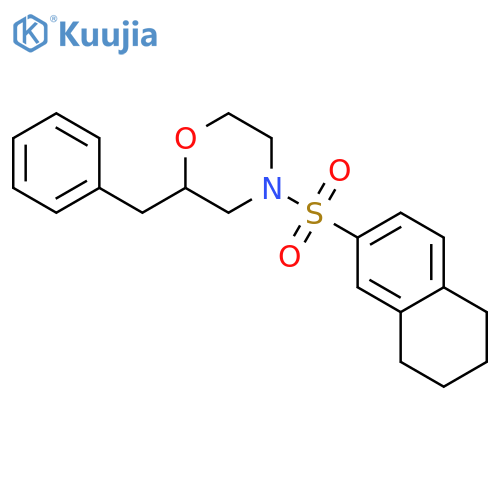 2-benzyl-4-(5,6,7,8-tetrahydronaphthalene-2-sulfonyl)morpholine structure