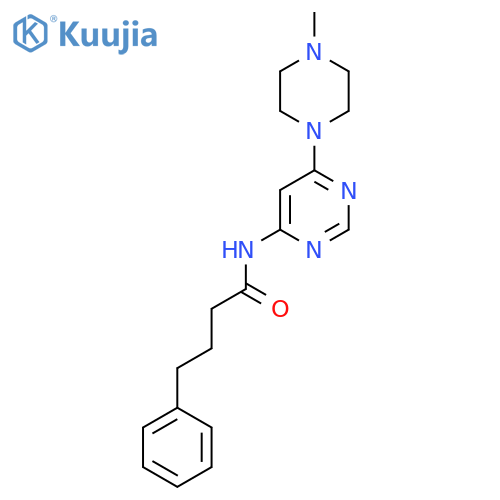 N-6-(4-methylpiperazin-1-yl)pyrimidin-4-yl-4-phenylbutanamide structure