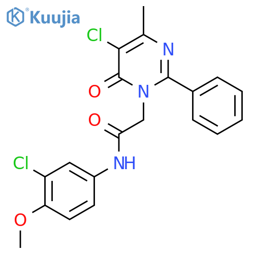 N-(3-chloro-4-methoxyphenyl)-2-(5-chloro-4-methyl-6-oxo-2-phenyl-1,6-dihydropyrimidin-1-yl)acetamide structure