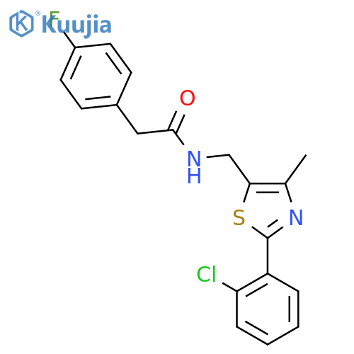 N-{[2-(2-chlorophenyl)-4-methyl-1,3-thiazol-5-yl]methyl}-2-(4-fluorophenyl)acetamide structure
