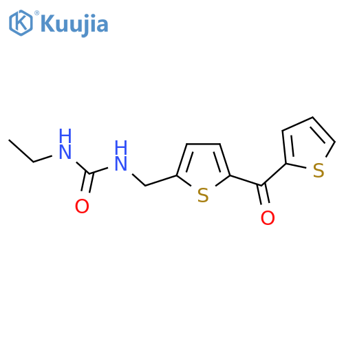3-ethyl-1-{5-(thiophene-2-carbonyl)thiophen-2-ylmethyl}urea structure