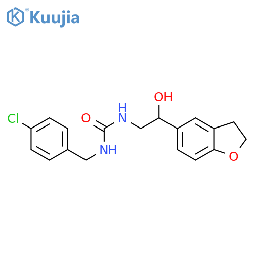 1-(4-chlorophenyl)methyl-3-2-(2,3-dihydro-1-benzofuran-5-yl)-2-hydroxyethylurea structure