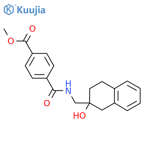 methyl 4-{[(2-hydroxy-1,2,3,4-tetrahydronaphthalen-2-yl)methyl]carbamoyl}benzoate structure