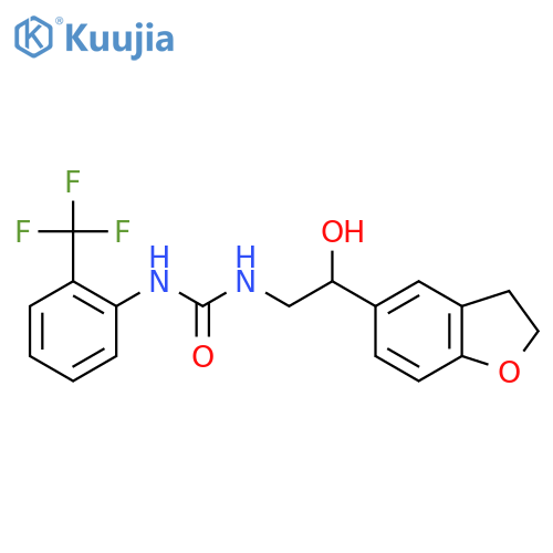 3-2-(2,3-dihydro-1-benzofuran-5-yl)-2-hydroxyethyl-1-2-(trifluoromethyl)phenylurea structure