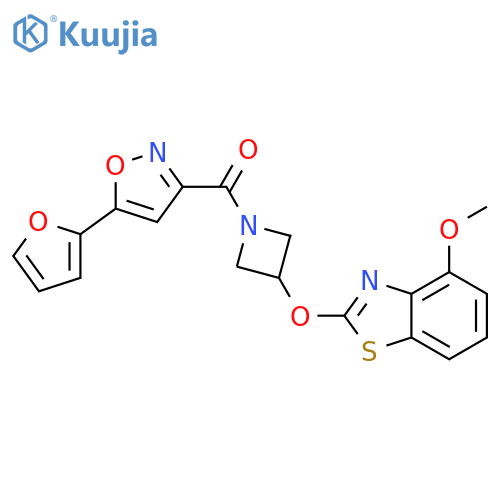 2-({1-[5-(furan-2-yl)-1,2-oxazole-3-carbonyl]azetidin-3-yl}oxy)-4-methoxy-1,3-benzothiazole structure