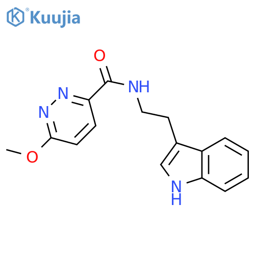 N-2-(1H-indol-3-yl)ethyl-6-methoxypyridazine-3-carboxamide structure