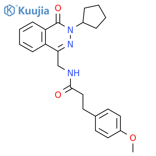 N-[(3-cyclopentyl-4-oxo-3,4-dihydrophthalazin-1-yl)methyl]-3-(4-methoxyphenyl)propanamide structure