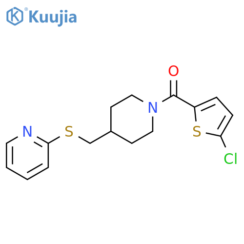 2-({[1-(5-chlorothiophene-2-carbonyl)piperidin-4-yl]methyl}sulfanyl)pyridine structure