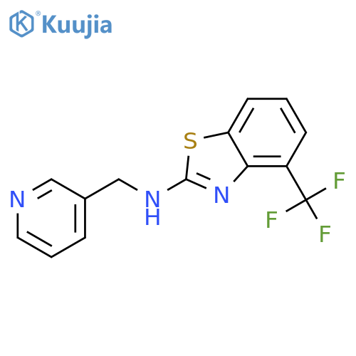 N-[(pyridin-3-yl)methyl]-4-(trifluoromethyl)-1,3-benzothiazol-2-amine structure
