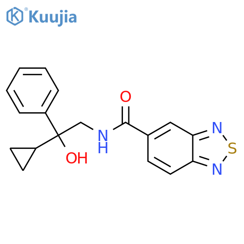 N-(2-cyclopropyl-2-hydroxy-2-phenylethyl)-2,1,3-benzothiadiazole-5-carboxamide structure