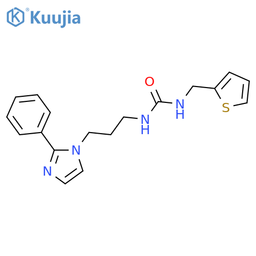 3-3-(2-phenyl-1H-imidazol-1-yl)propyl-1-(thiophen-2-yl)methylurea structure