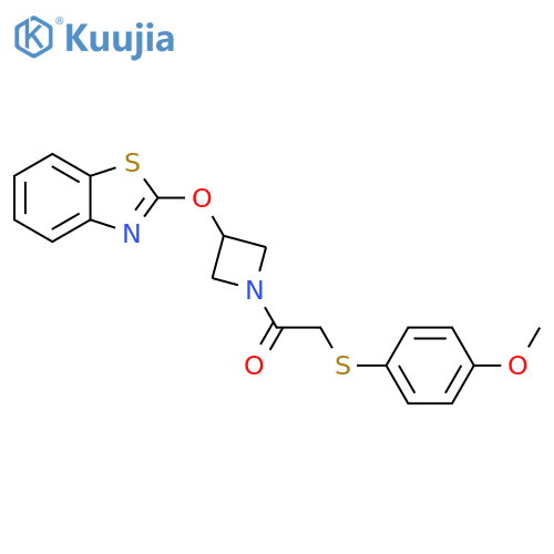 1-[3-(1,3-benzothiazol-2-yloxy)azetidin-1-yl]-2-[(4-methoxyphenyl)sulfanyl]ethan-1-one structure