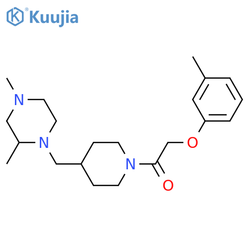 1-{4-(2,4-dimethylpiperazin-1-yl)methylpiperidin-1-yl}-2-(3-methylphenoxy)ethan-1-one structure