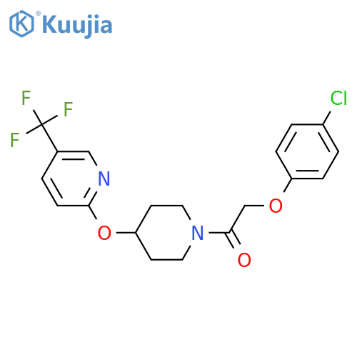 2-(4-chlorophenoxy)-1-(4-{[5-(trifluoromethyl)pyridin-2-yl]oxy}piperidin-1-yl)ethan-1-one structure