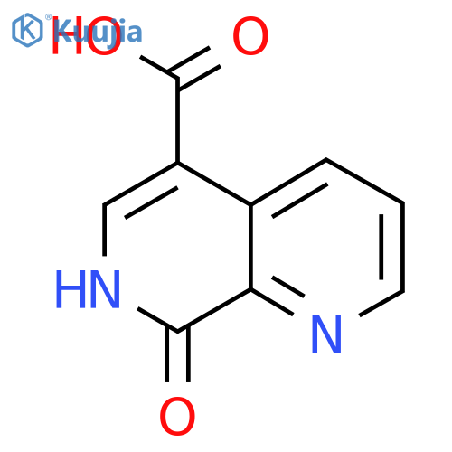 8-hydroxy-1,7-naphthyridine-5-carboxylic acid structure