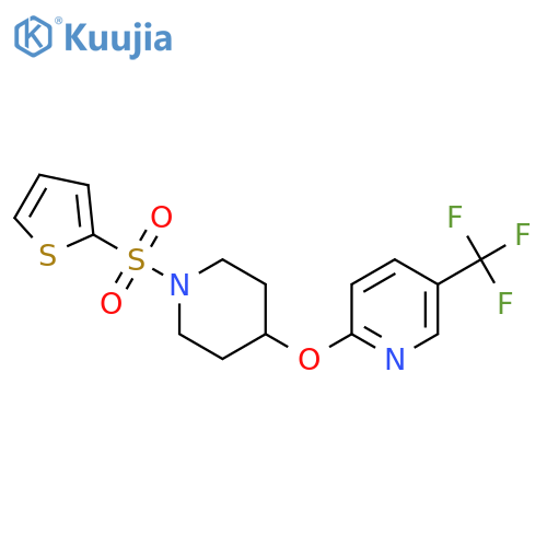 2-{[1-(thiophene-2-sulfonyl)piperidin-4-yl]oxy}-5-(trifluoromethyl)pyridine structure