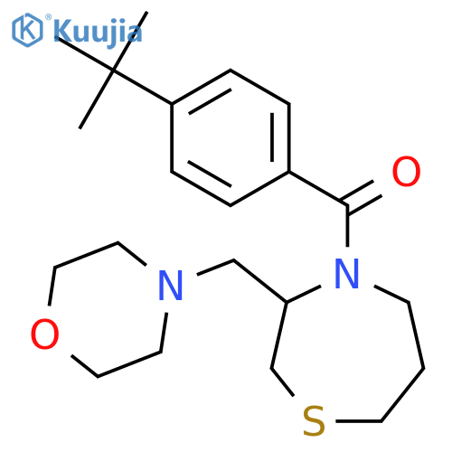 4-(4-tert-butylbenzoyl)-3-[(morpholin-4-yl)methyl]-1,4-thiazepane structure