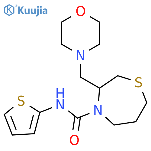 3-[(morpholin-4-yl)methyl]-N-(thiophen-2-yl)-1,4-thiazepane-4-carboxamide structure