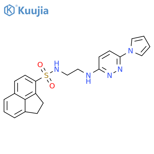 N-(2-{[6-(1H-pyrrol-1-yl)pyridazin-3-yl]amino}ethyl)-1,2-dihydroacenaphthylene-3-sulfonamide structure