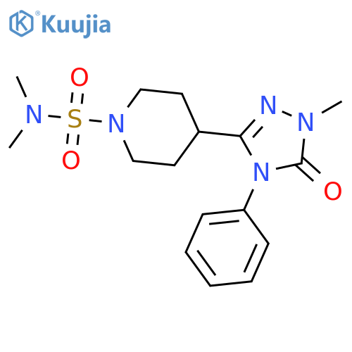 N,N-dimethyl-4-(1-methyl-5-oxo-4-phenyl-4,5-dihydro-1H-1,2,4-triazol-3-yl)piperidine-1-sulfonamide structure