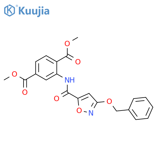 1,4-dimethyl 2-3-(benzyloxy)-1,2-oxazole-5-amidobenzene-1,4-dicarboxylate structure
