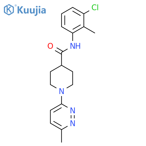 N-(3-chloro-2-methylphenyl)-1-(6-methylpyridazin-3-yl)piperidine-4-carboxamide structure