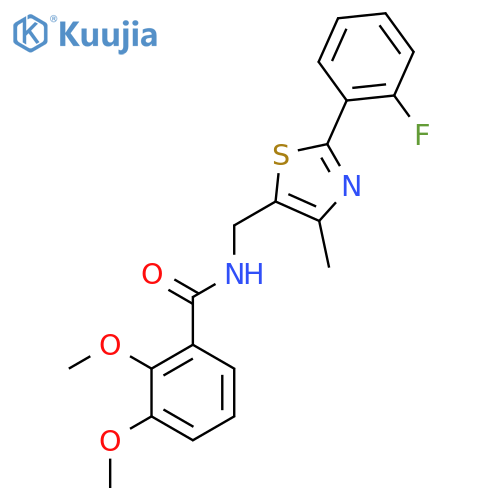 N-{2-(2-fluorophenyl)-4-methyl-1,3-thiazol-5-ylmethyl}-2,3-dimethoxybenzamide structure