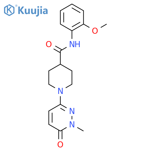 N-(2-methoxyphenyl)-1-(1-methyl-6-oxo-1,6-dihydropyridazin-3-yl)piperidine-4-carboxamide structure