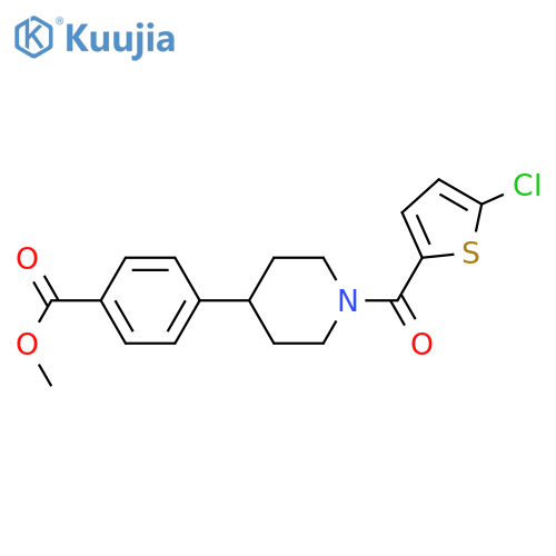 methyl 4-[1-(5-chlorothiophene-2-carbonyl)piperidin-4-yl]benzoate structure