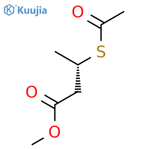 Butanoic acid, 3-(acetylthio)-, methyl ester, (S)- structure