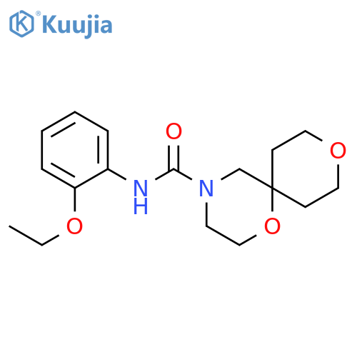 N-(2-ethoxyphenyl)-1,9-dioxa-4-azaspiro[5.5]undecane-4-carboxamide structure