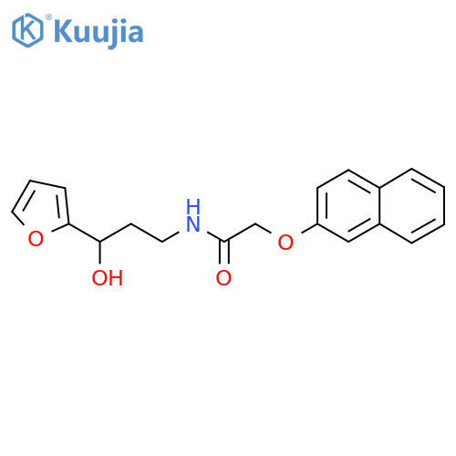 N-3-(furan-2-yl)-3-hydroxypropyl-2-(naphthalen-2-yloxy)acetamide structure