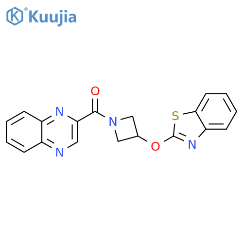 2-[3-(1,3-benzothiazol-2-yloxy)azetidine-1-carbonyl]quinoxaline structure