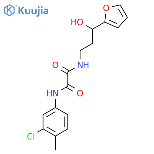 N'-(3-chloro-4-methylphenyl)-N-3-(furan-2-yl)-3-hydroxypropylethanediamide structure