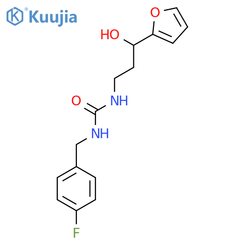 1-[(4-fluorophenyl)methyl]-3-[3-(furan-2-yl)-3-hydroxypropyl]urea structure