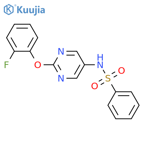 N-[2-(2-fluorophenoxy)pyrimidin-5-yl]benzenesulfonamide structure