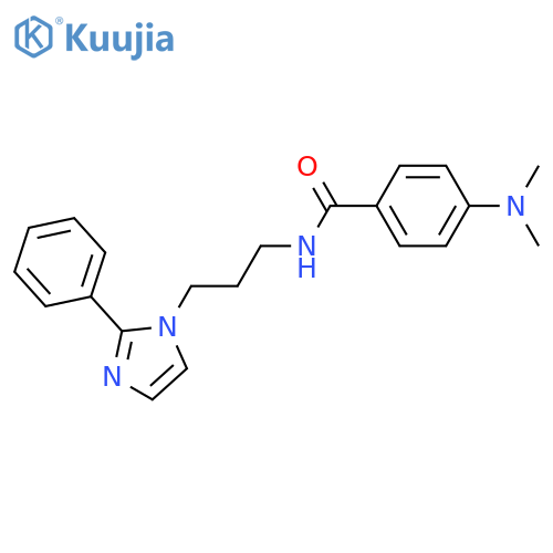 4-(dimethylamino)-N-3-(2-phenyl-1H-imidazol-1-yl)propylbenzamide structure