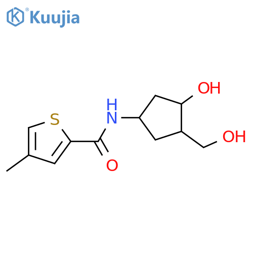 N-[3-hydroxy-4-(hydroxymethyl)cyclopentyl]-4-methylthiophene-2-carboxamide structure