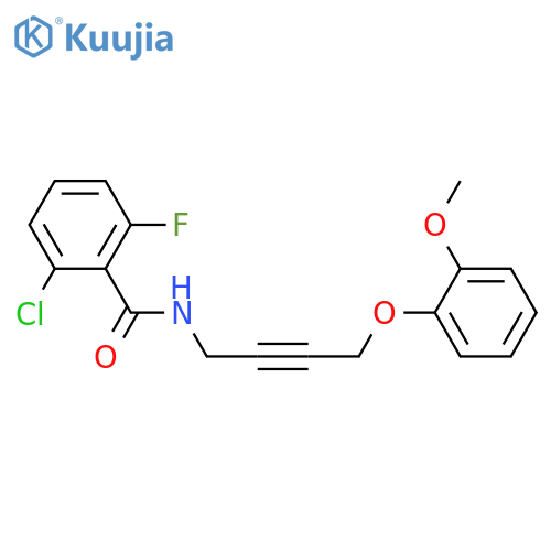2-chloro-6-fluoro-N-4-(2-methoxyphenoxy)but-2-yn-1-ylbenzamide structure