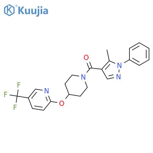 2-{[1-(5-methyl-1-phenyl-1H-pyrazole-4-carbonyl)piperidin-4-yl]oxy}-5-(trifluoromethyl)pyridine structure