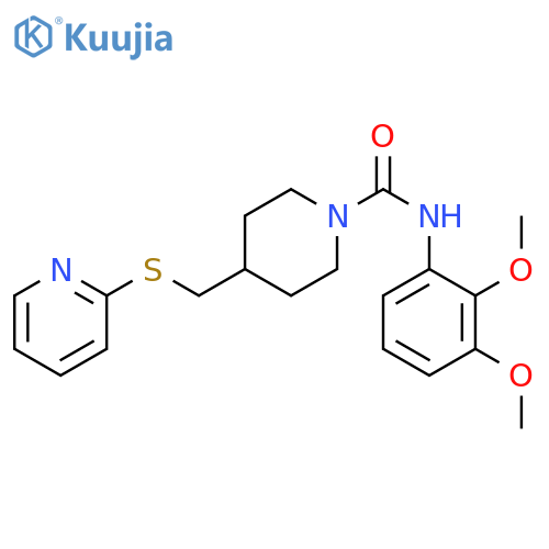 N-(2,3-dimethoxyphenyl)-4-[(pyridin-2-ylsulfanyl)methyl]piperidine-1-carboxamide structure