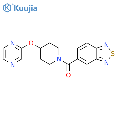 5-[4-(pyrazin-2-yloxy)piperidine-1-carbonyl]-2,1,3-benzothiadiazole structure