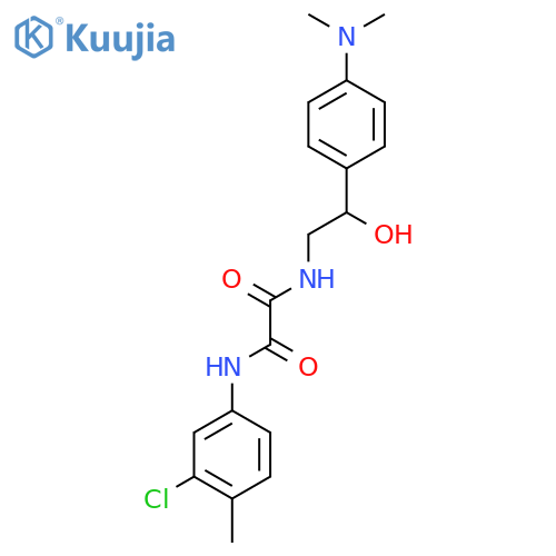 N-(3-chloro-4-methylphenyl)-N'-{2-4-(dimethylamino)phenyl-2-hydroxyethyl}ethanediamide structure