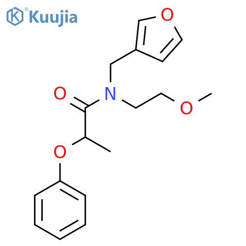 N-(furan-3-yl)methyl-N-(2-methoxyethyl)-2-phenoxypropanamide structure