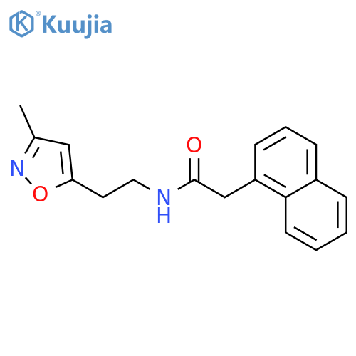 N-2-(3-methyl-1,2-oxazol-5-yl)ethyl-2-(naphthalen-1-yl)acetamide structure