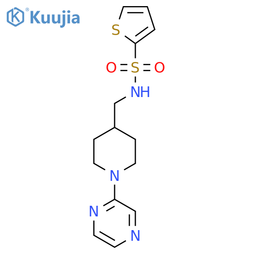 N-{1-(pyrazin-2-yl)piperidin-4-ylmethyl}thiophene-2-sulfonamide structure