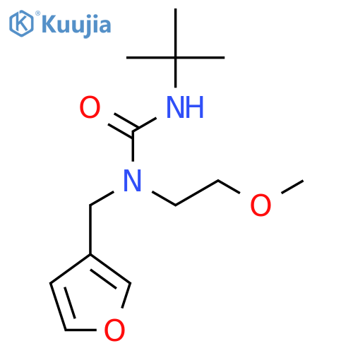 3-tert-butyl-1-(furan-3-yl)methyl-1-(2-methoxyethyl)urea structure